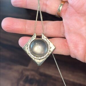 Alexis Bittar Elegant Gold and gray  Pendant Necklace